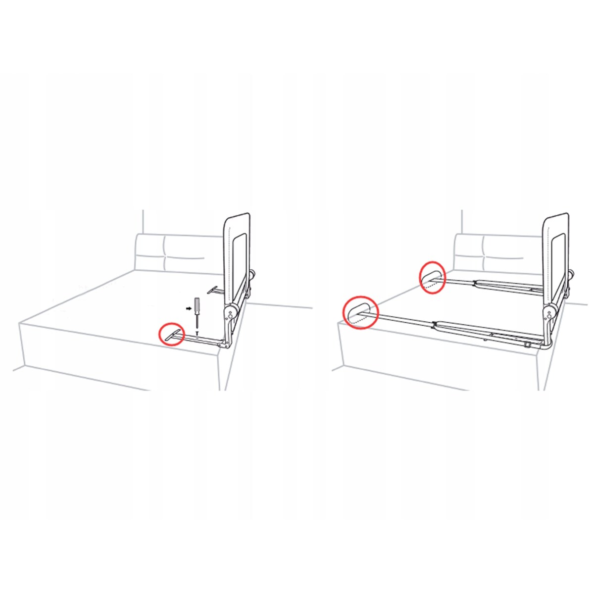 Barierka ochronna do łóżka Nukido bramka blokada 180cm 722400