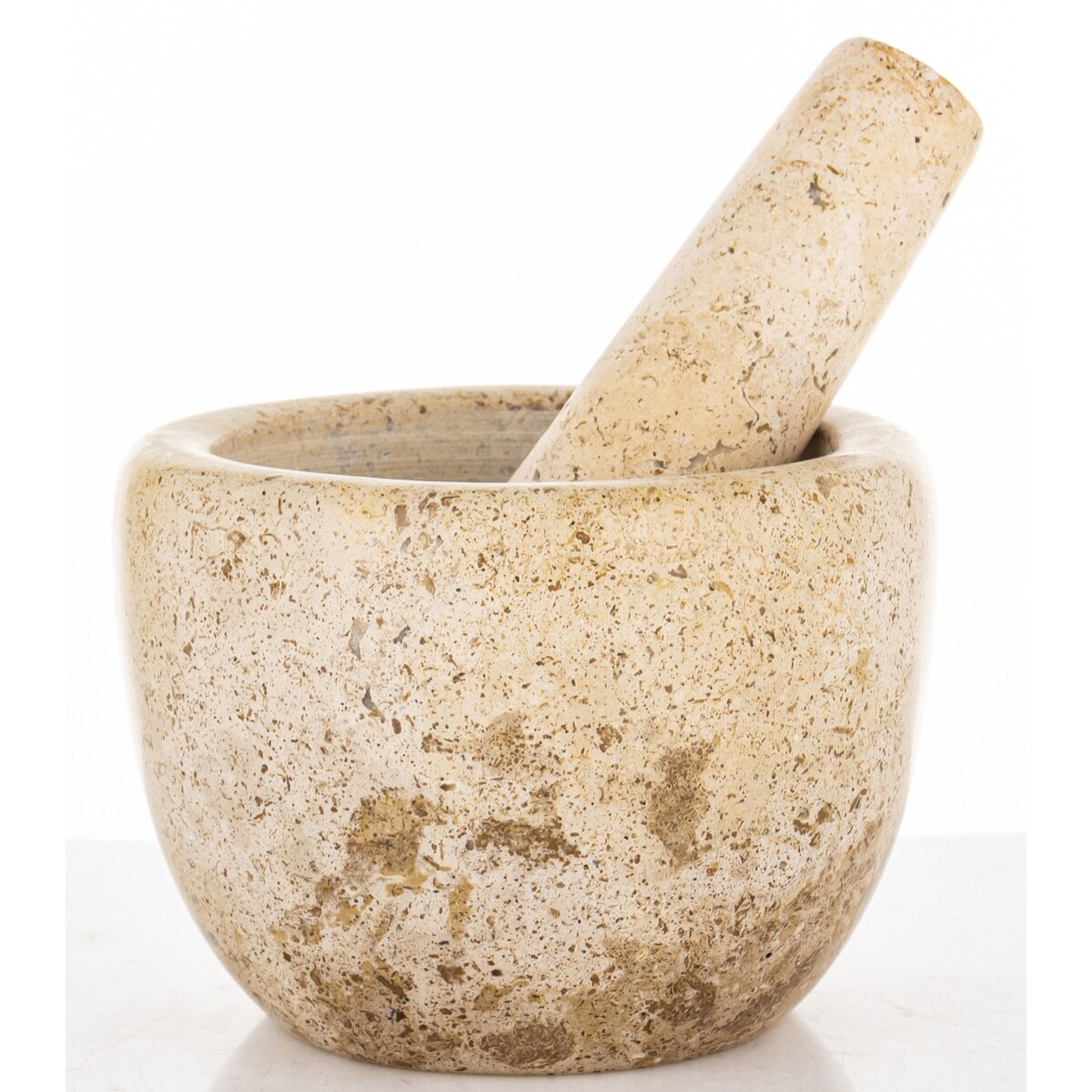 Moździerz kuchenny marmurowy MORTERO beżowy 9x12,5 cm