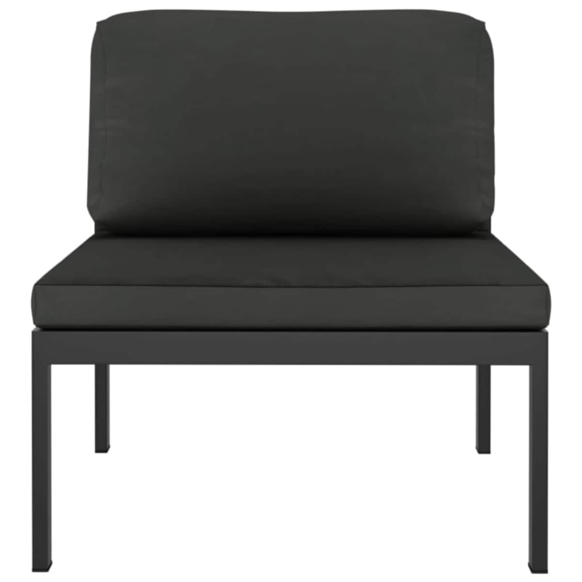 vidaXL 7-cz. zestaw mebli ogrodowych, poduszki, aluminium, antracyt