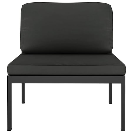 vidaXL 7-cz. zestaw mebli ogrodowych, poduszki, aluminium, antracyt