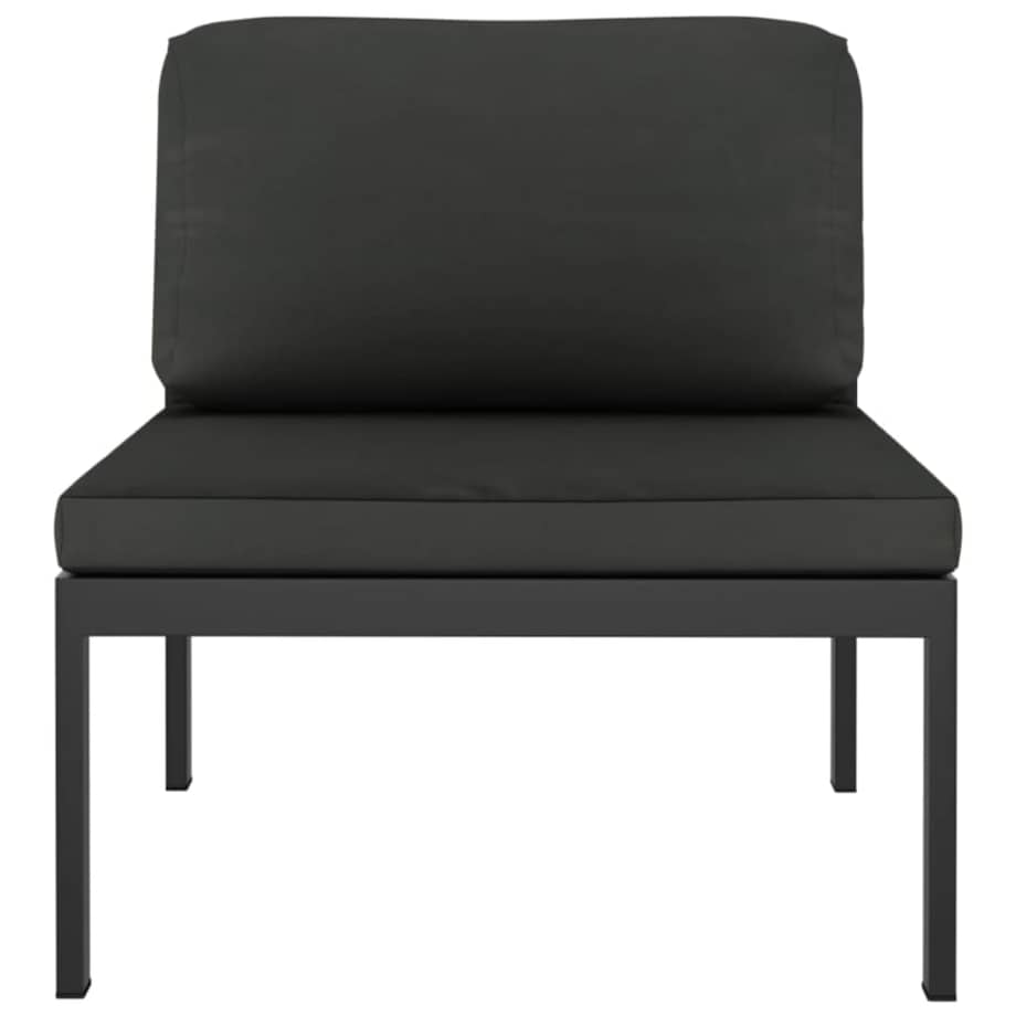 vidaXL 7-cz. zestaw mebli ogrodowych, poduszki, aluminium, antracyt