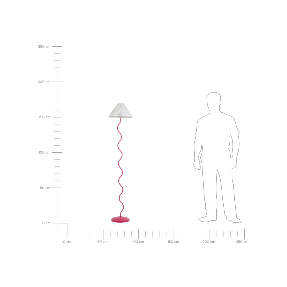 Lampa podłogowa metalowa różowa z białym JIKAWO