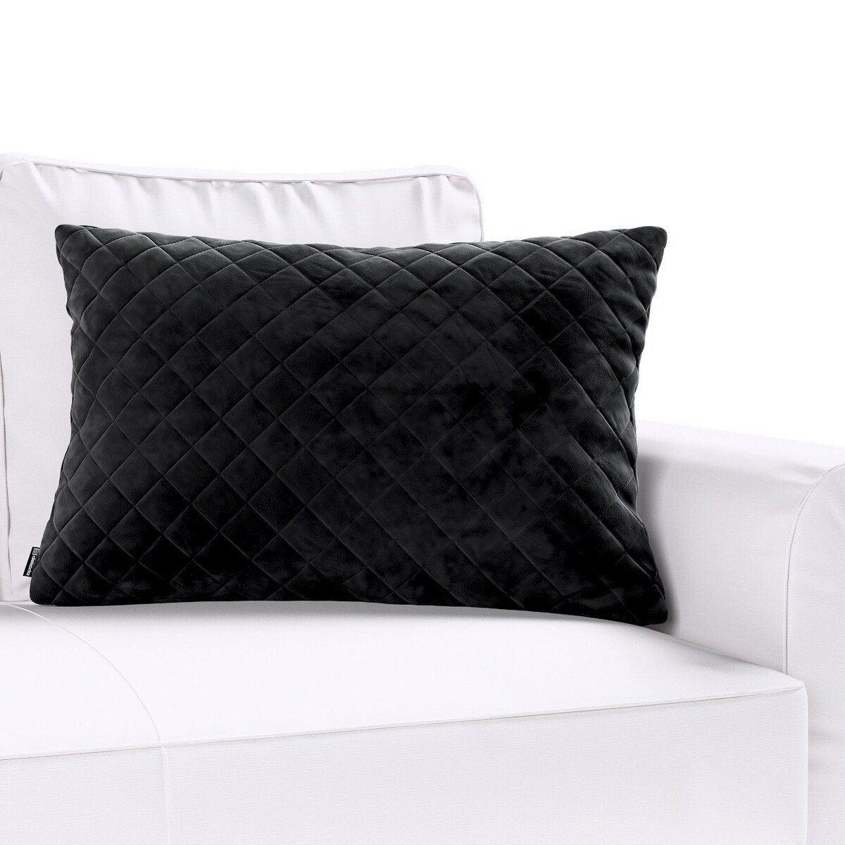 Poszewka Kinga pikowana 60 x 40 cm 60x40 głęboka czerń