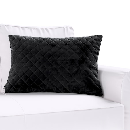 Poszewka Kinga pikowana 60 x 40 cm 60x40 głęboka czerń