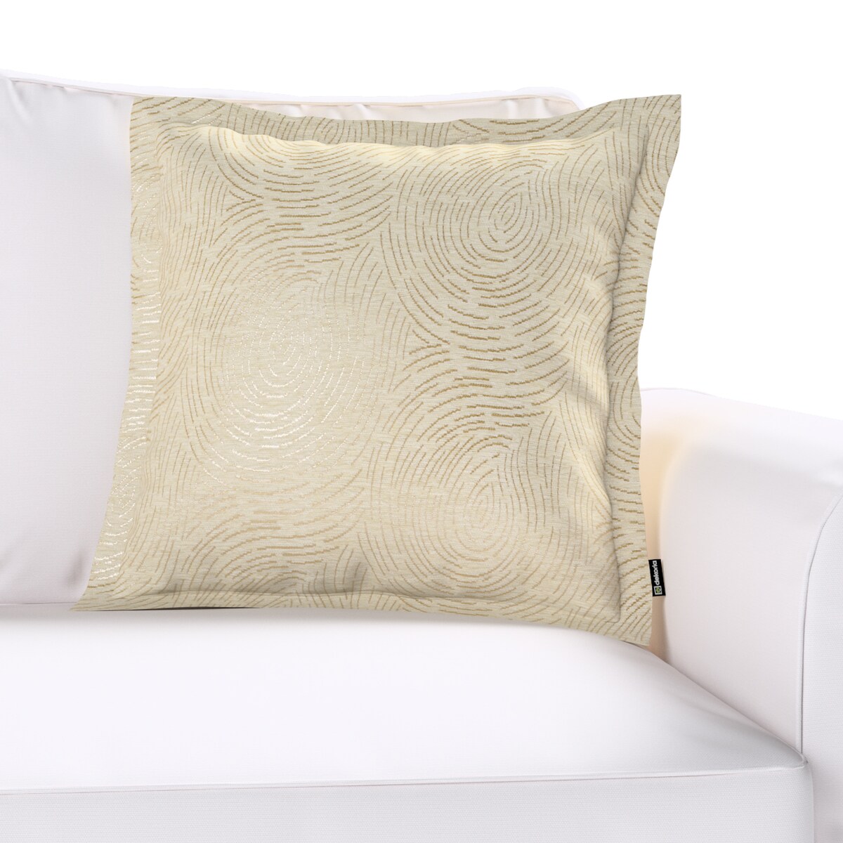 Poszewka Mona na poduszkę 45x45 beżowo-złoty wzór