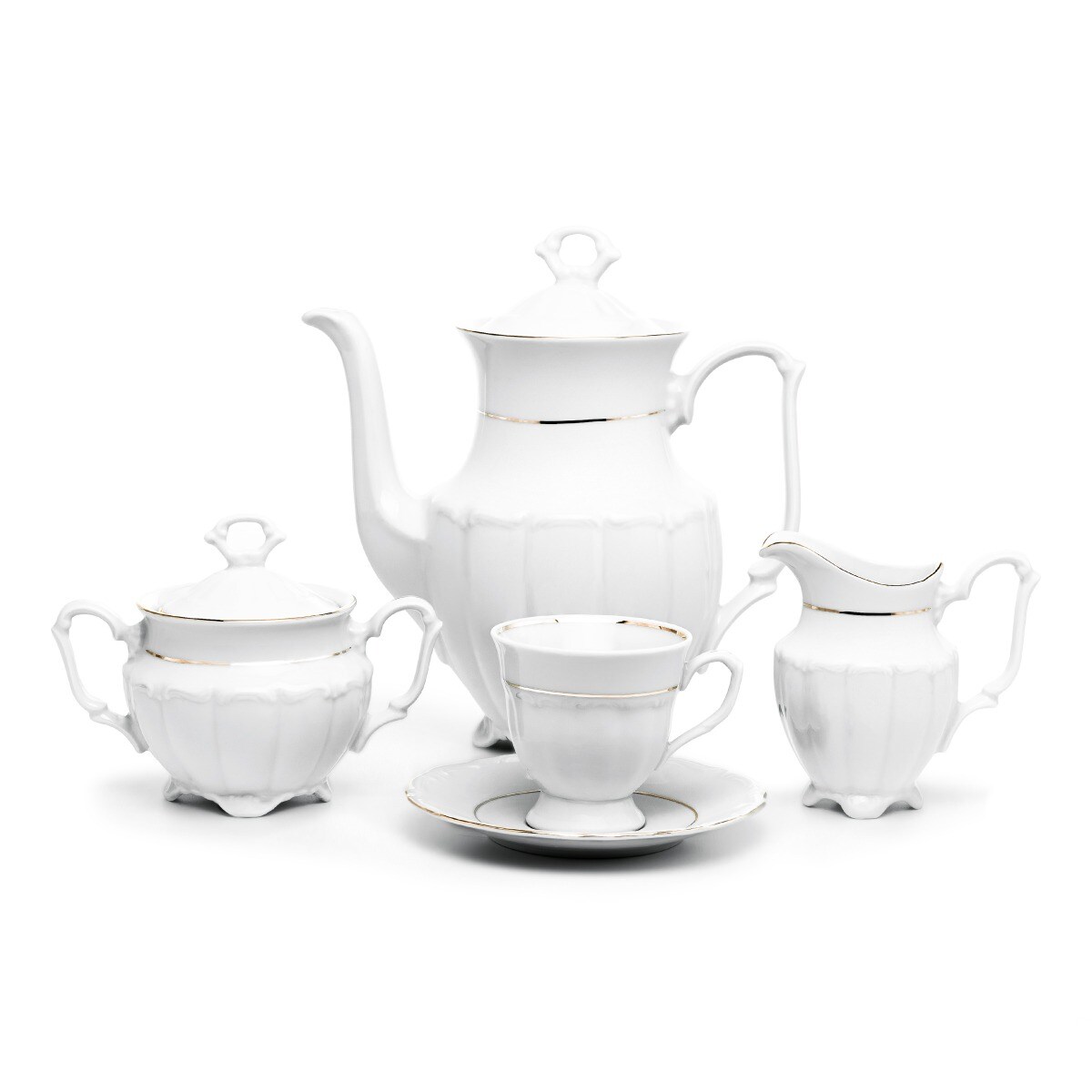 Garnitur do kawy dla 12 osób 39 el. Maria Teresa Złota Linia B014