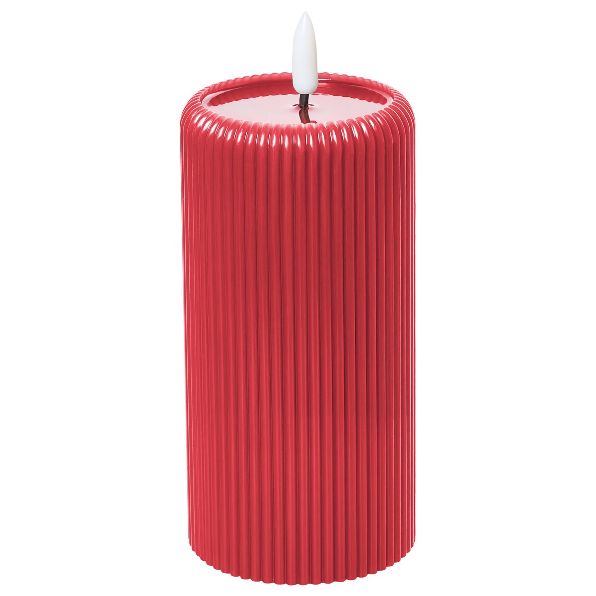 Zestaw 6 świec LED NOISETTE 10/16 cm Czerwony