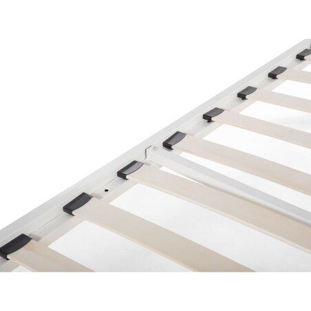 Łóżko metalowe 180 x 200 cm białe LYRA