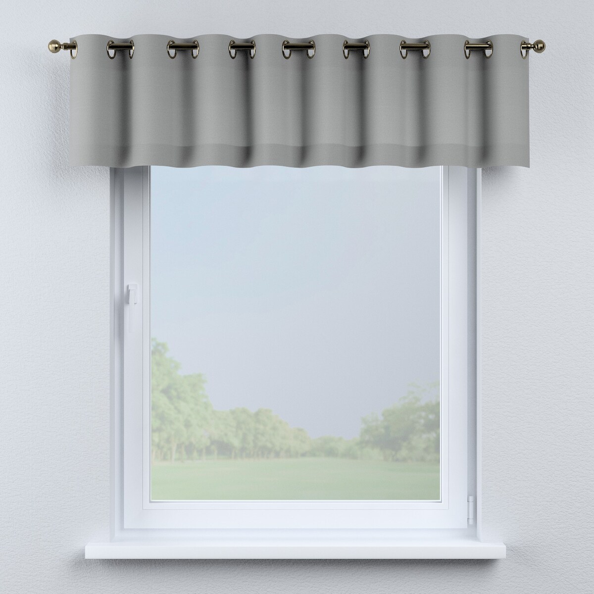 Lambrekin na kółkach 260x40 szary