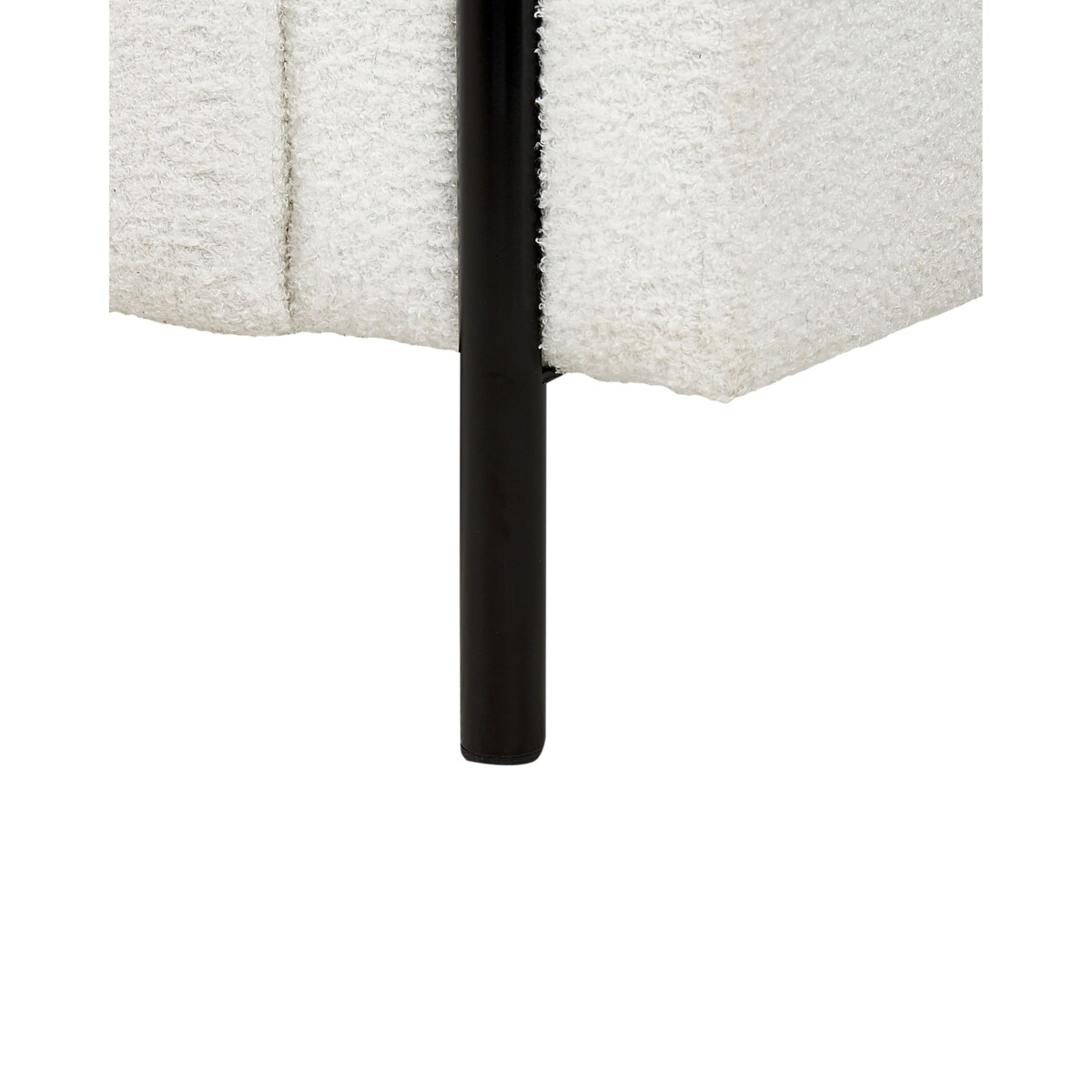 Fotel boucle biały ASKIM