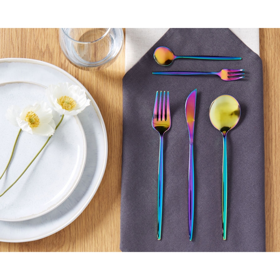 Zestaw sztućców 30 elementów wielokolorowy RIGATONI