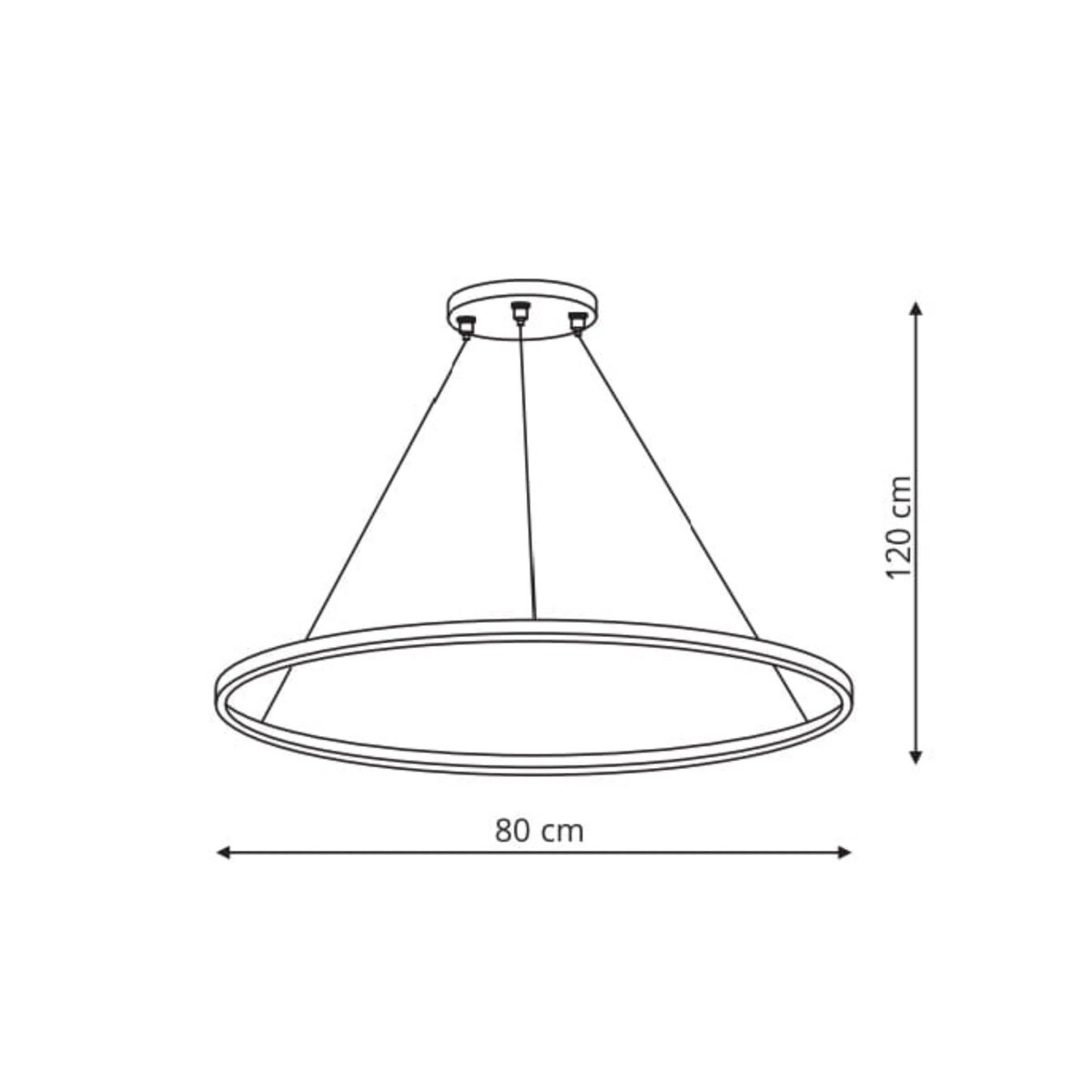 Lampa sufitowa wisząca Light Prestige Ring czarny LED CCT 3000K/4000K/6000K (regulowana) 1 szt.