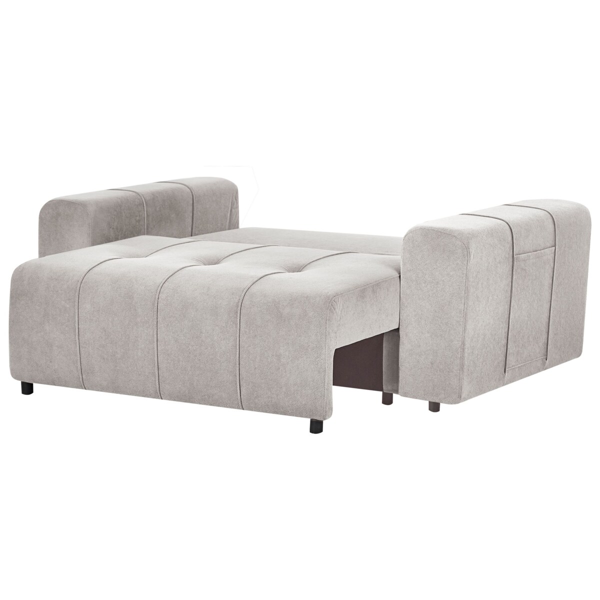 Sofa 2-osobowa rozkładana z pojemnikiem jasnoszara INNVIK