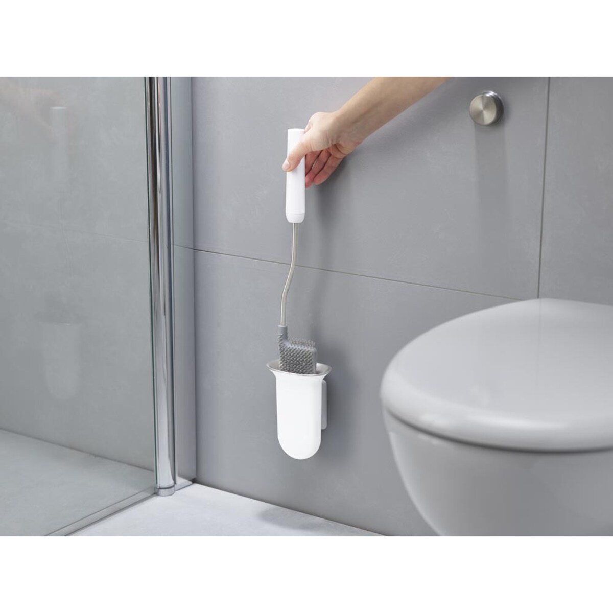 Szczotka do wc wisząca biała Flex Steel, Joseph Joseph
