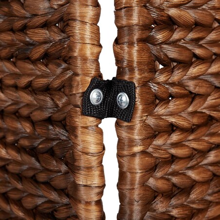 vidaXL Parawan pokojowy 3-panelowy, brązowy, 122x180 cm, hiacynt wodny