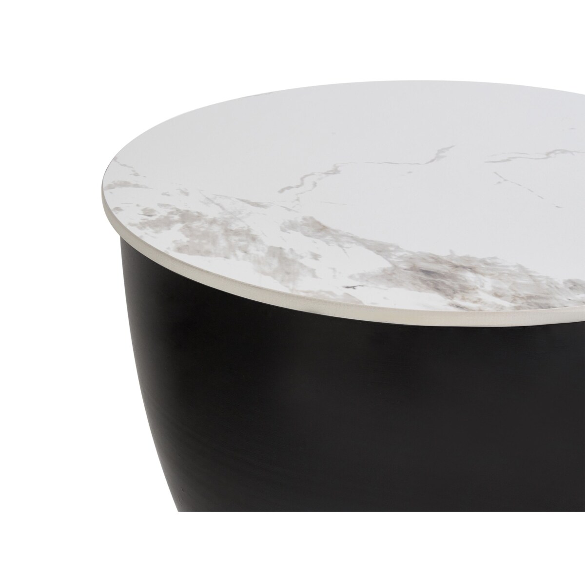 Stolik pomocniczy ceramiczny czarny NADINE