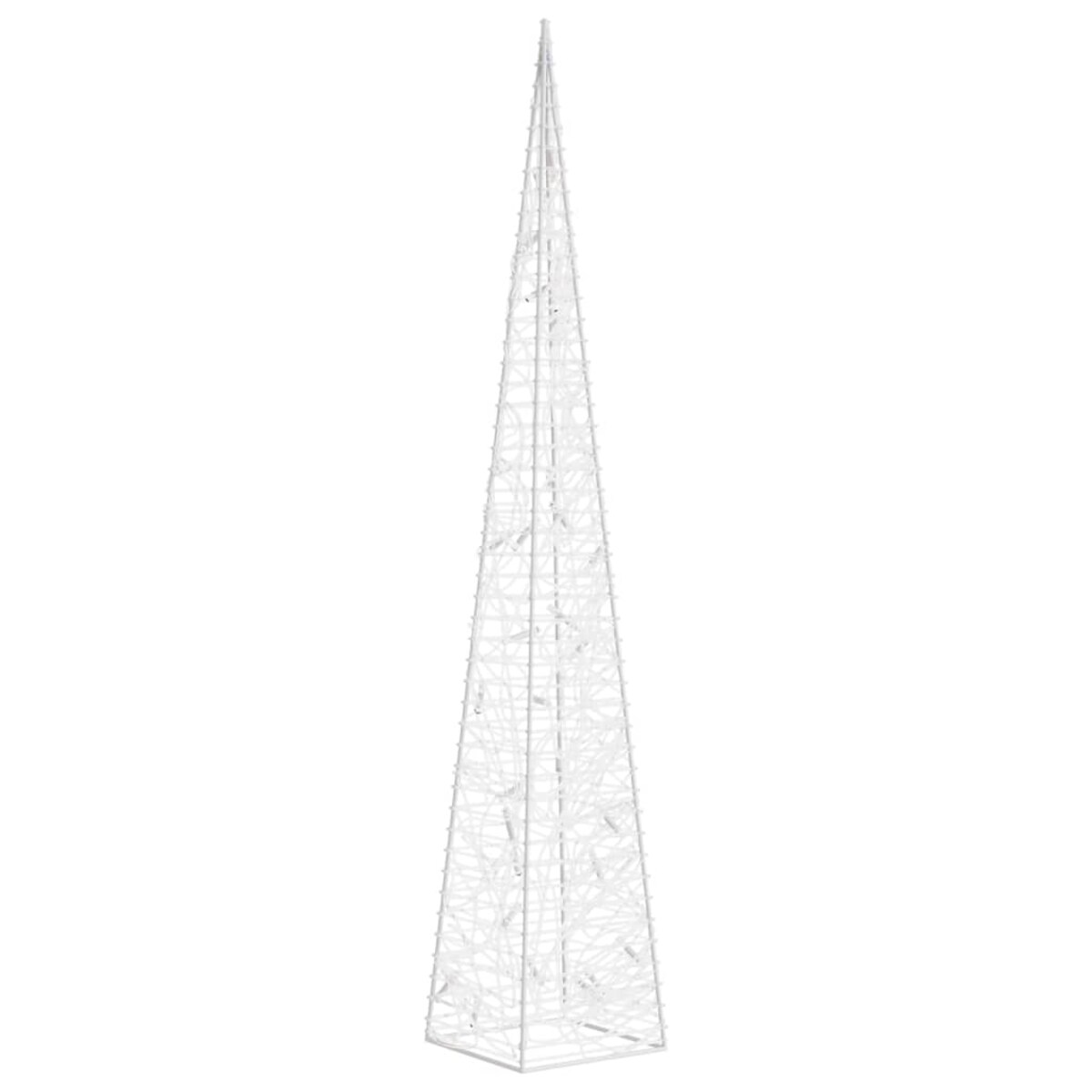 vidaXL Akrylowy stożek dekoracyjny, zimne białe LED, 60 cm