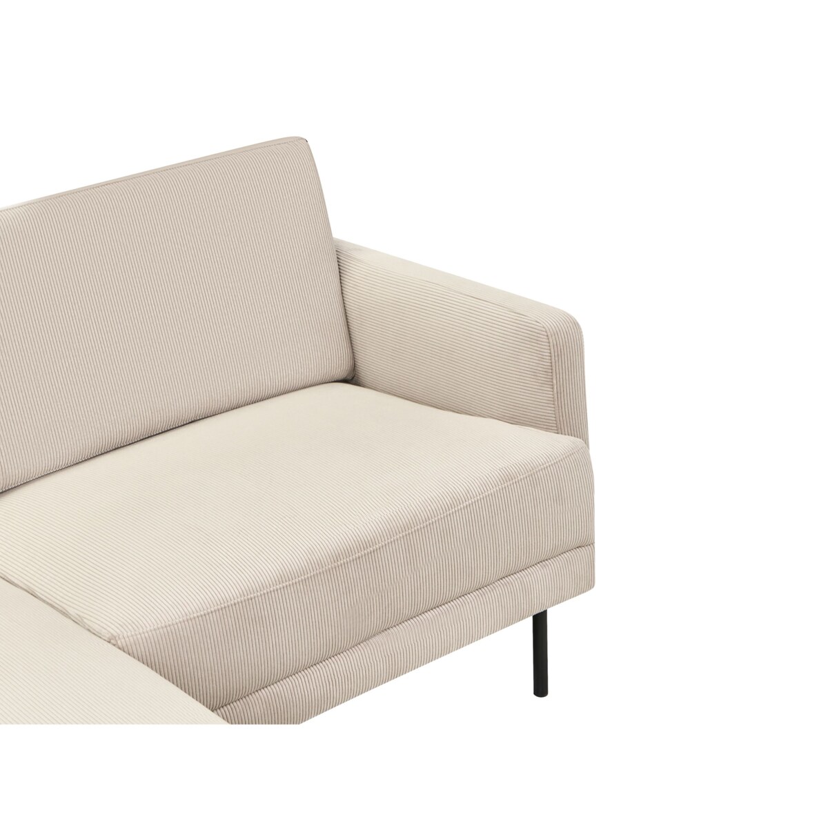 Narożnik dla 2 osób BREDA Sztruks Beżowy Prawostronny