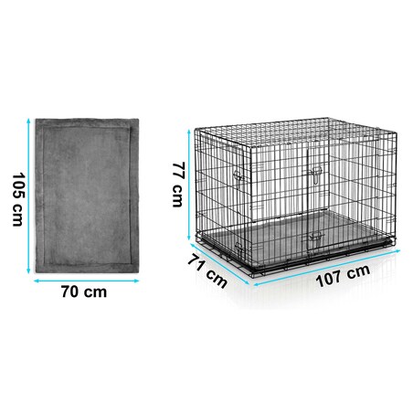 Klatka dla psów + legowisko 107x71x77 cm Pethaus 620200-606200