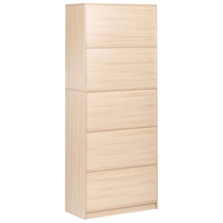 Regał na książki 5 półek ZEHNA 195 cm Jasnobrązowy