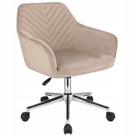 Fotel NAPOLI beżowy na srebrnej stopie