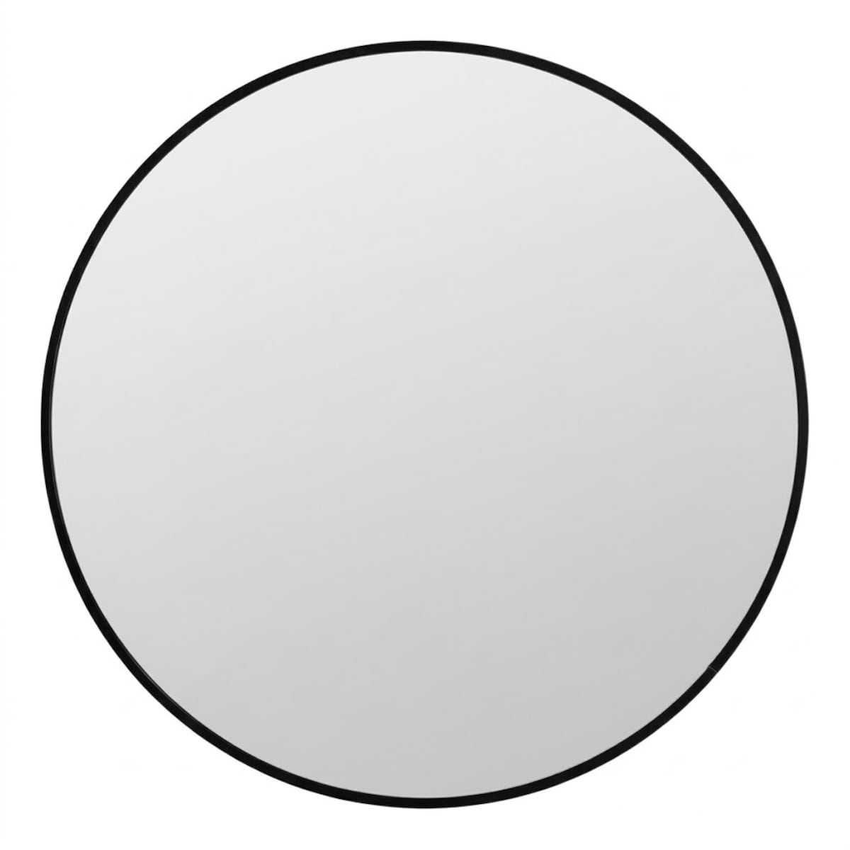 Okrągłe lustro ścienne LØOP, Ø 60 cm, kolor czarny, szkło