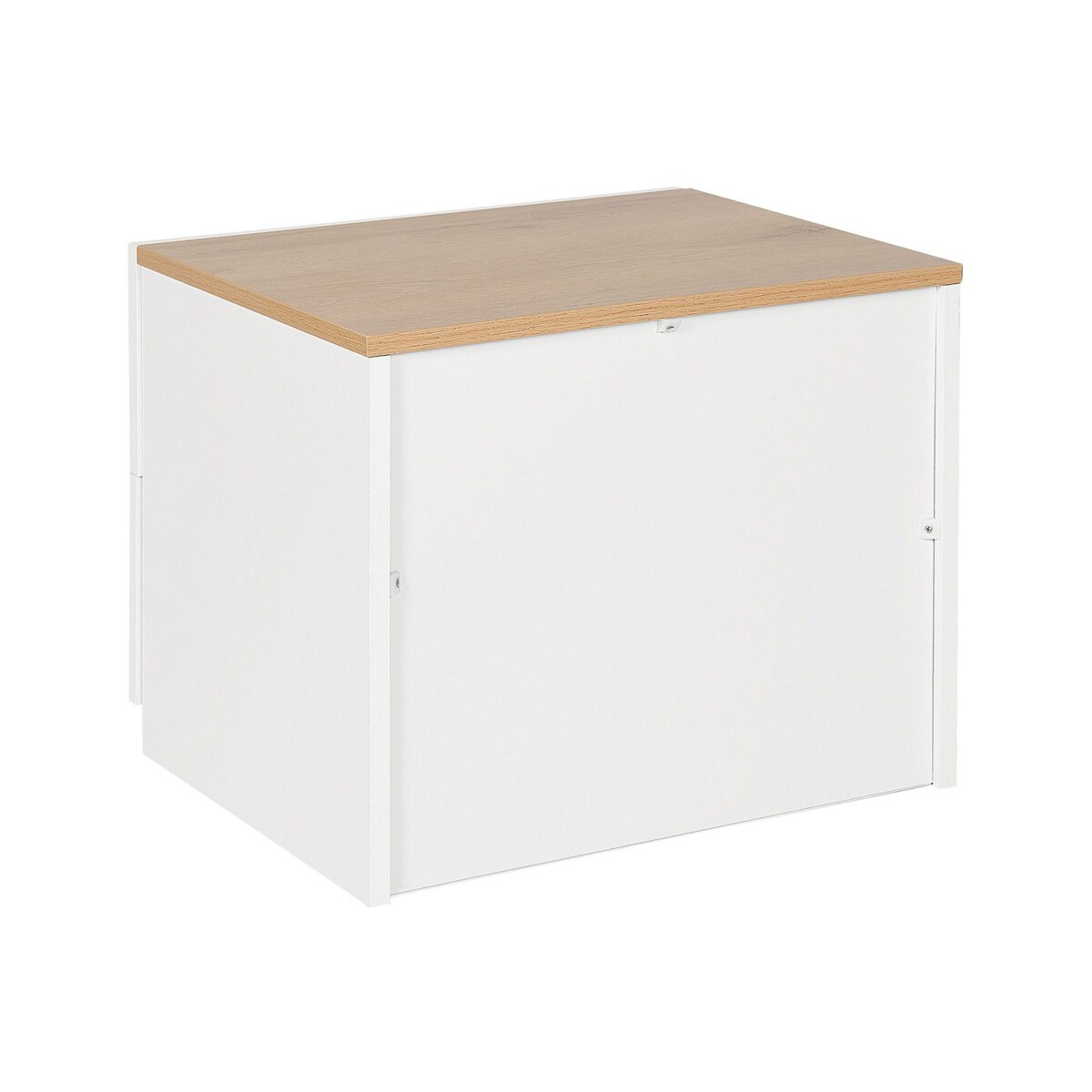 Szafka nocna 2 szuflady Biały EDISON