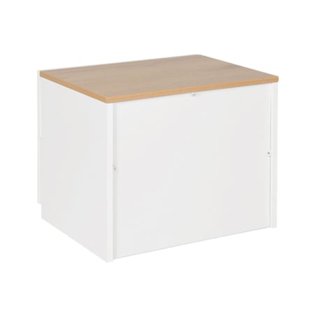 Szafka nocna 2 szuflady Biały EDISON