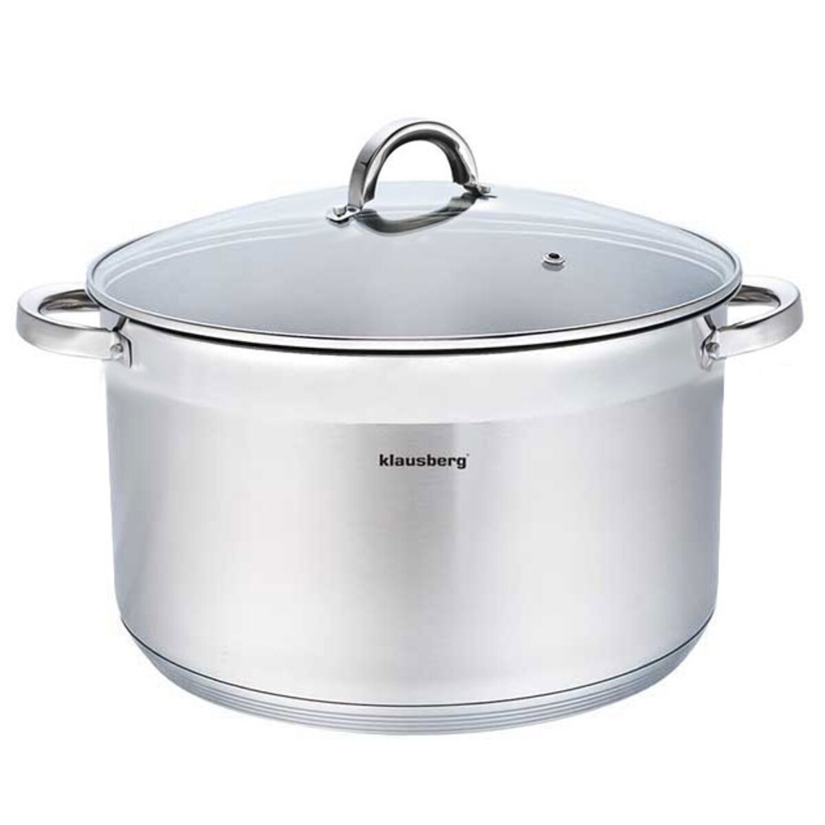 Garnek stalowy z pokrywką indukcja gaz 14L 32cm KLAUSBERG