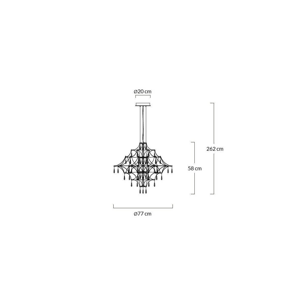 Wisząca lampa glamour MSE1501100125 Constelation LED 33W stal szczotkowana