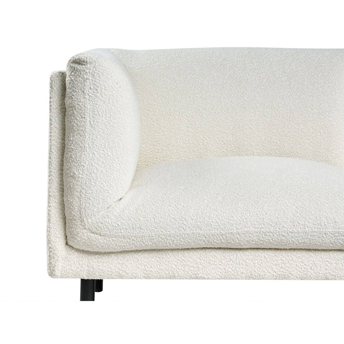 Sofa VORGOD Boucle Złamana biel dla 3 osób