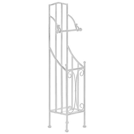 Metalowy stojak na papier toaletowy biały BRISA