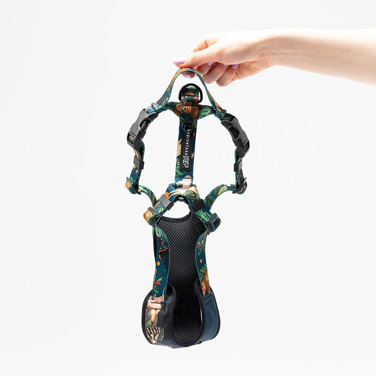 Szelki bezuciskowe dla psa lub kota "Psikolaż" - Szerokość taśmy: 25mm, Rozmiar: XL