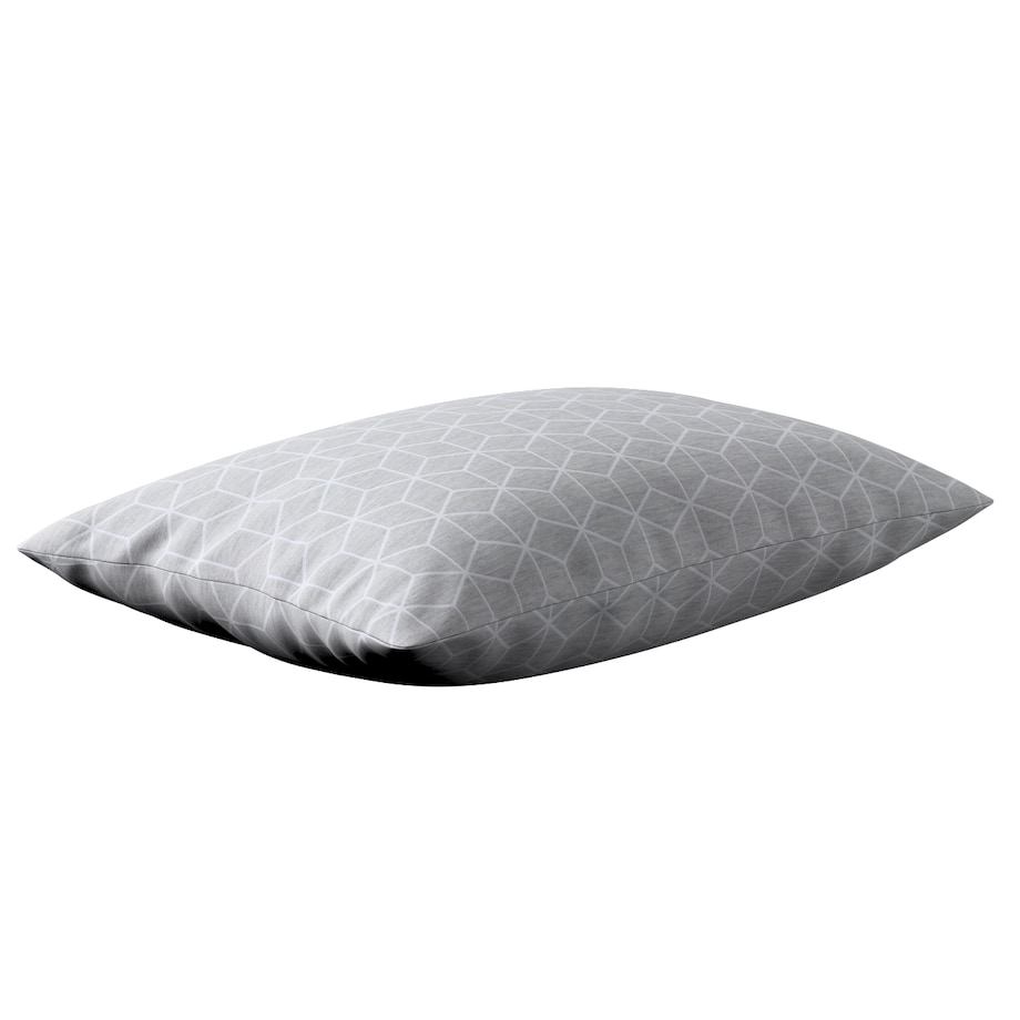 Poszewka Kinga na poduszkę prostokątną 60x40 wzór sześcianów na szarym tle