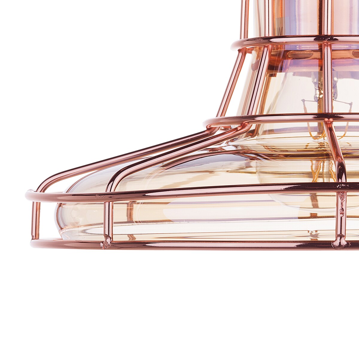 Lampa wisząca TORRE Szkło Miedziany