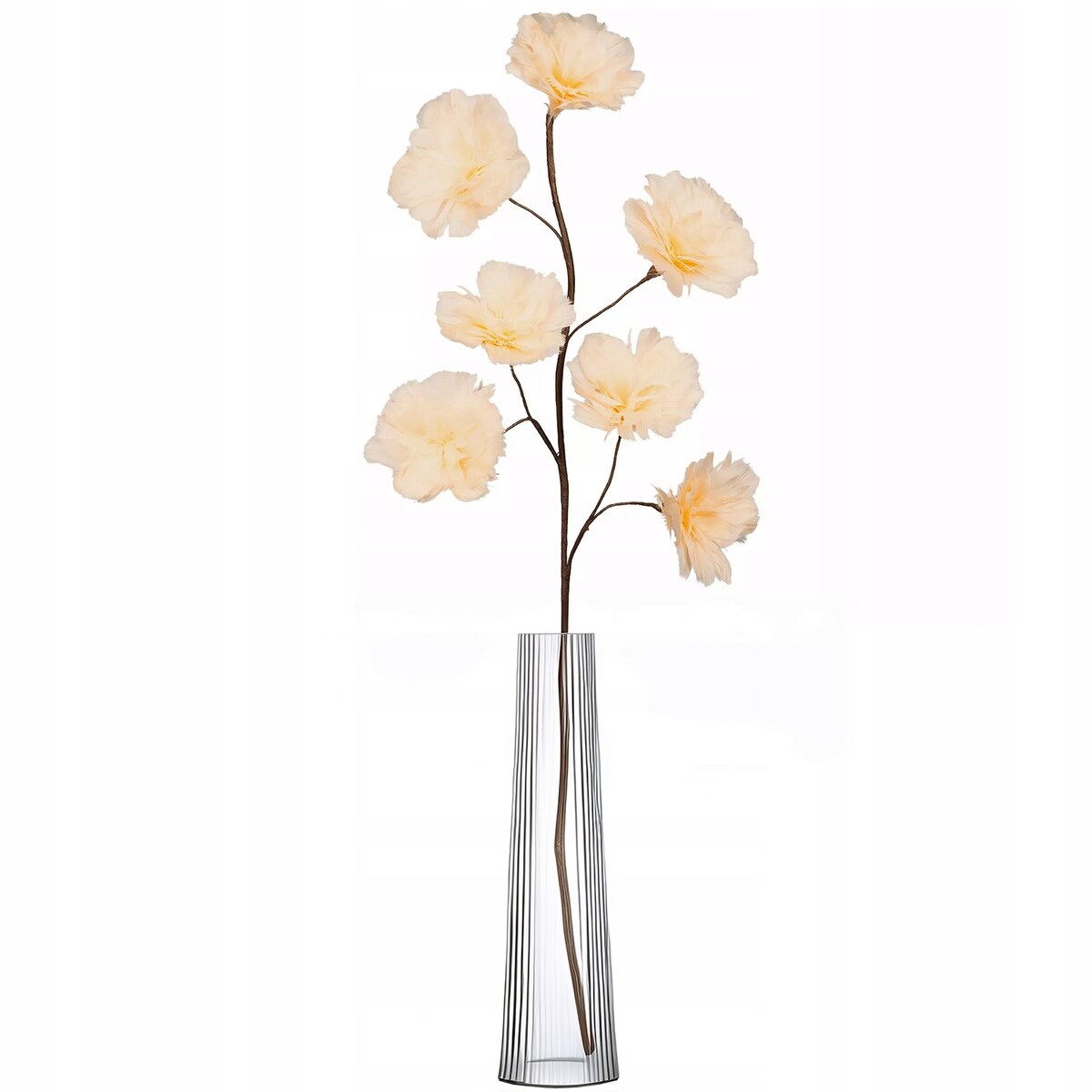 SZTUCZNA GAŁĄZKA kwiat dekoracyjna ozdoba do wazonu NATURALNE PIÓRA 100cm