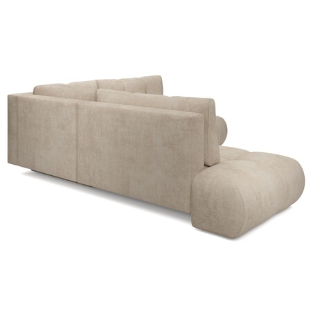 Narożnik pikowany, rozkładany z funkcją spania SOHI, Flow 02 - beżowy