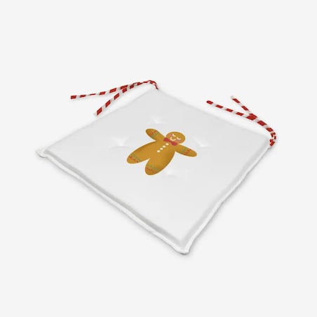 Poduszka świąteczna na krzesło - Minimalistyczny piernik