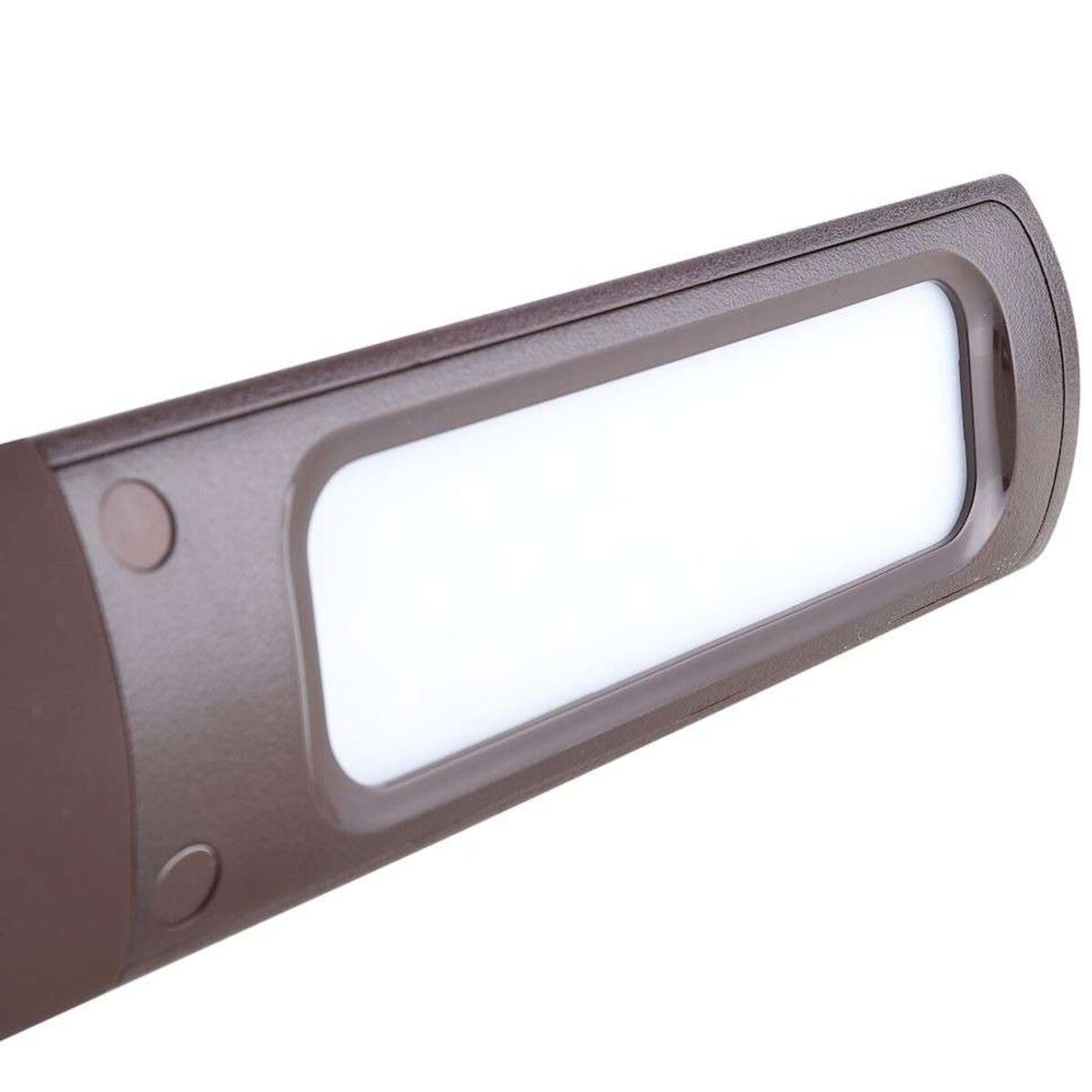 Biurkowa LAMPKA stojąca GALA ML139 Milagro stołowa LAMPA metalowa LED 6W 3000K z zegarkiem brązowa