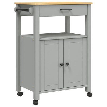 vidaXL Wózek kuchenny MONZA, 60x40x88,5 cm, lite drewno sosnowe