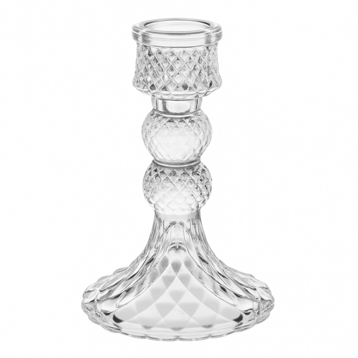 Świecznik dekoracyjny, szklany Glamour 12,5 cm - SW14