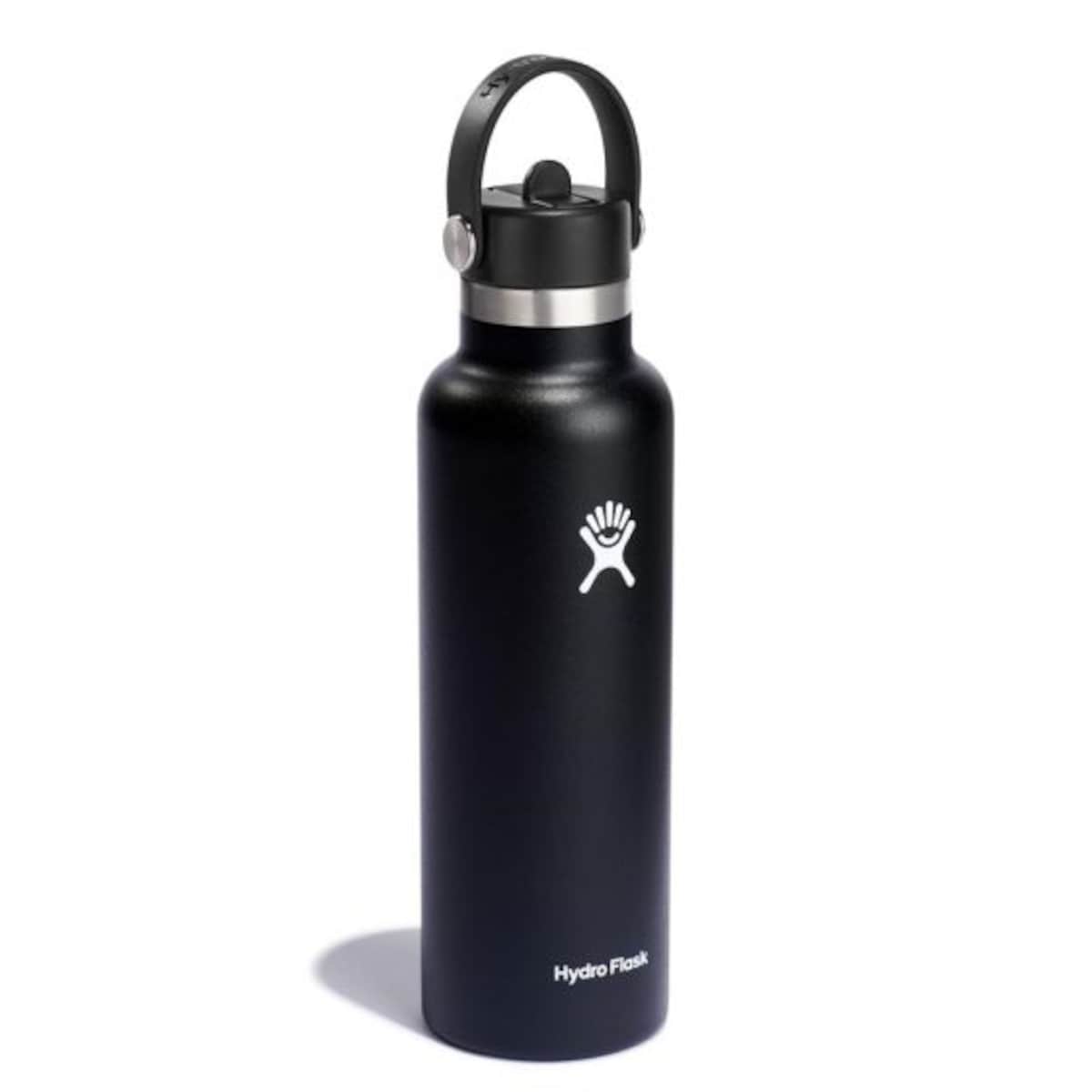 Butelka termiczna (czarna) Standard Mouth Flex Straw Cap Hydro Flask
