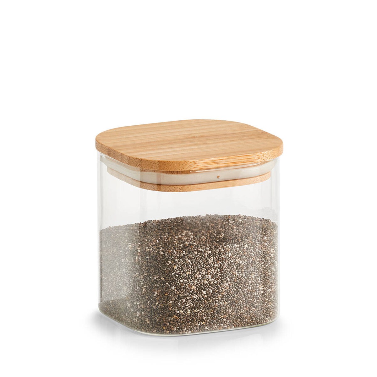 Kwadratowy słoik ze szczelnym wieczkiem, 640 ml