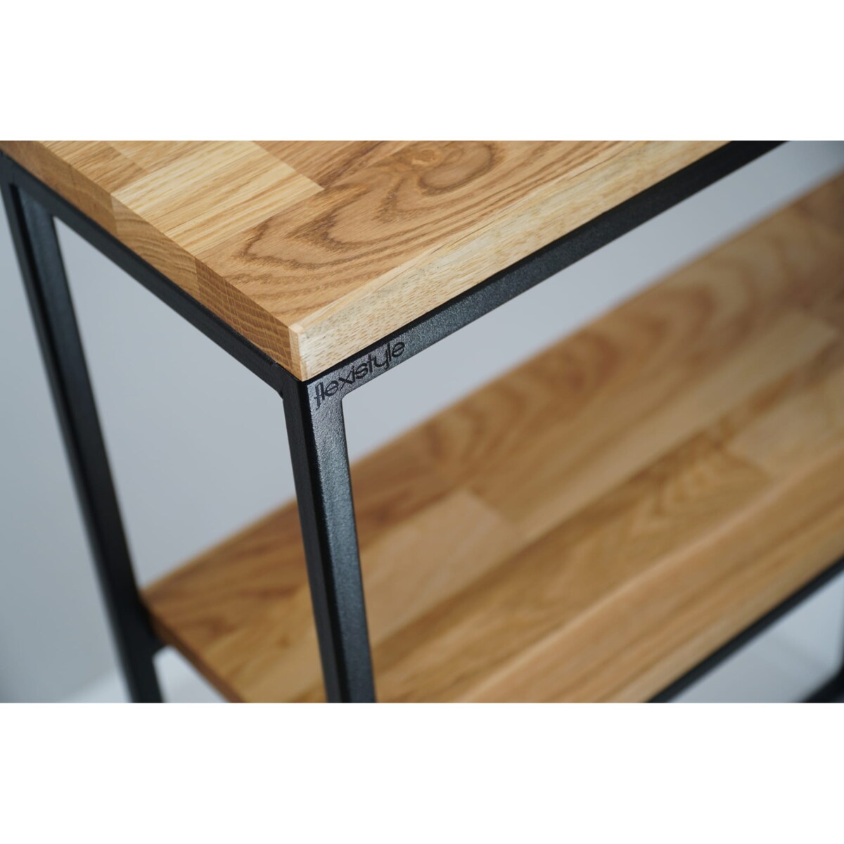 Konsola meblowa czarna 60x80x30cm podwójna