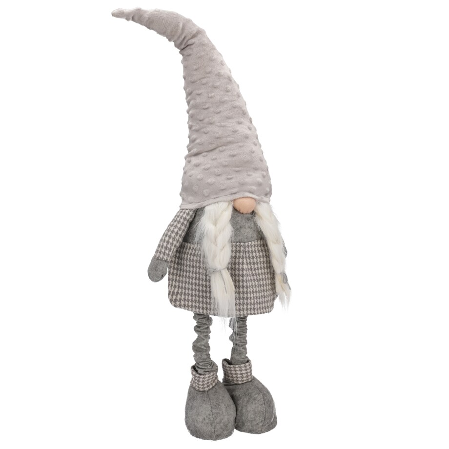 SKRZAT świąteczny KRASNAL gnom DUŻY SZARY prezent