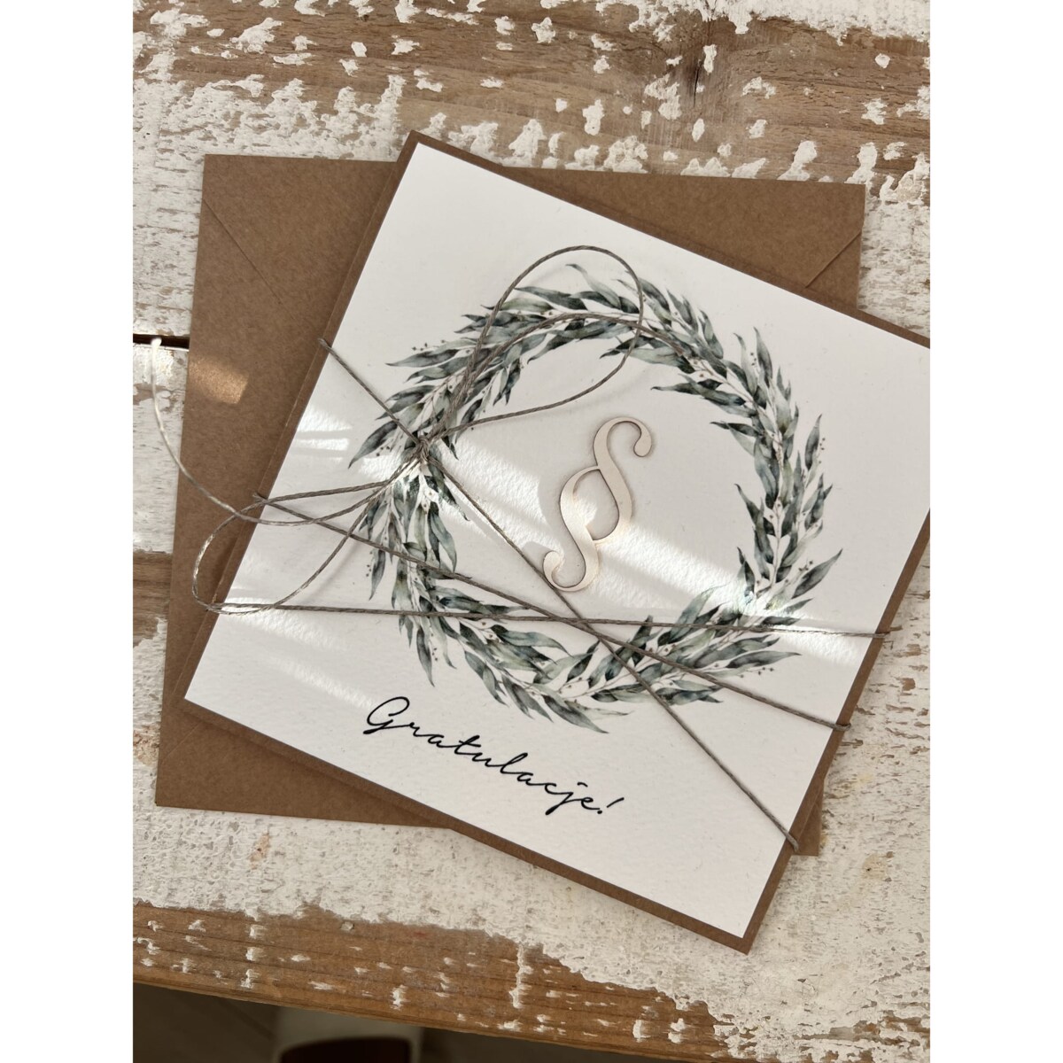 Ręcznie robiona kartka gratulacje z okazji uzyskania absolutorium obrony pracy licencjackiej, magisterskiej, doktorskiej dla prawnika