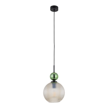 Lampa Wisząca Tk Lighting Sophia Big E27 Koniakowy Klosz Zielona Kulka