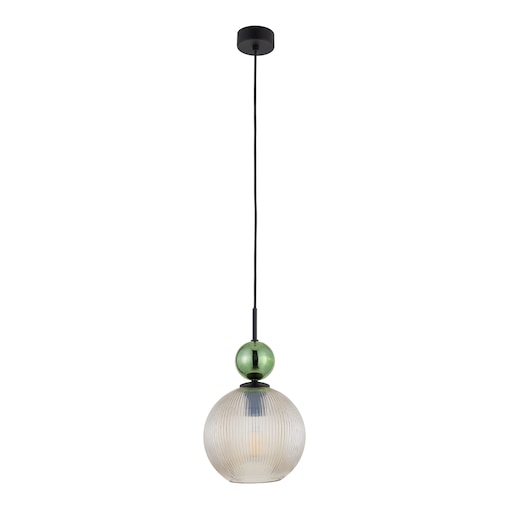 Lampa Wisząca Tk Lighting Sophia Big E27 Koniakowy Klosz Zielona Kulka
