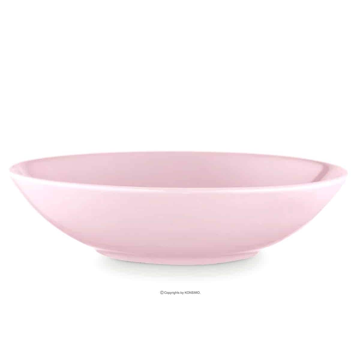 Konsimo LUPIN Talerz głęboki jasny różowy, jasny różowy