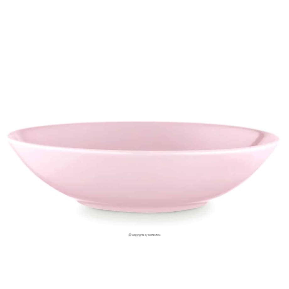 Konsimo LUPIN Talerz głęboki jasny różowy, jasny różowy